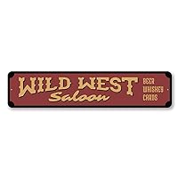 Wild West Saloon, Pub Beer Whiskey Sign, Country Saloon, Old Western, Country Life, Cowboy Aluminum Sign - 4