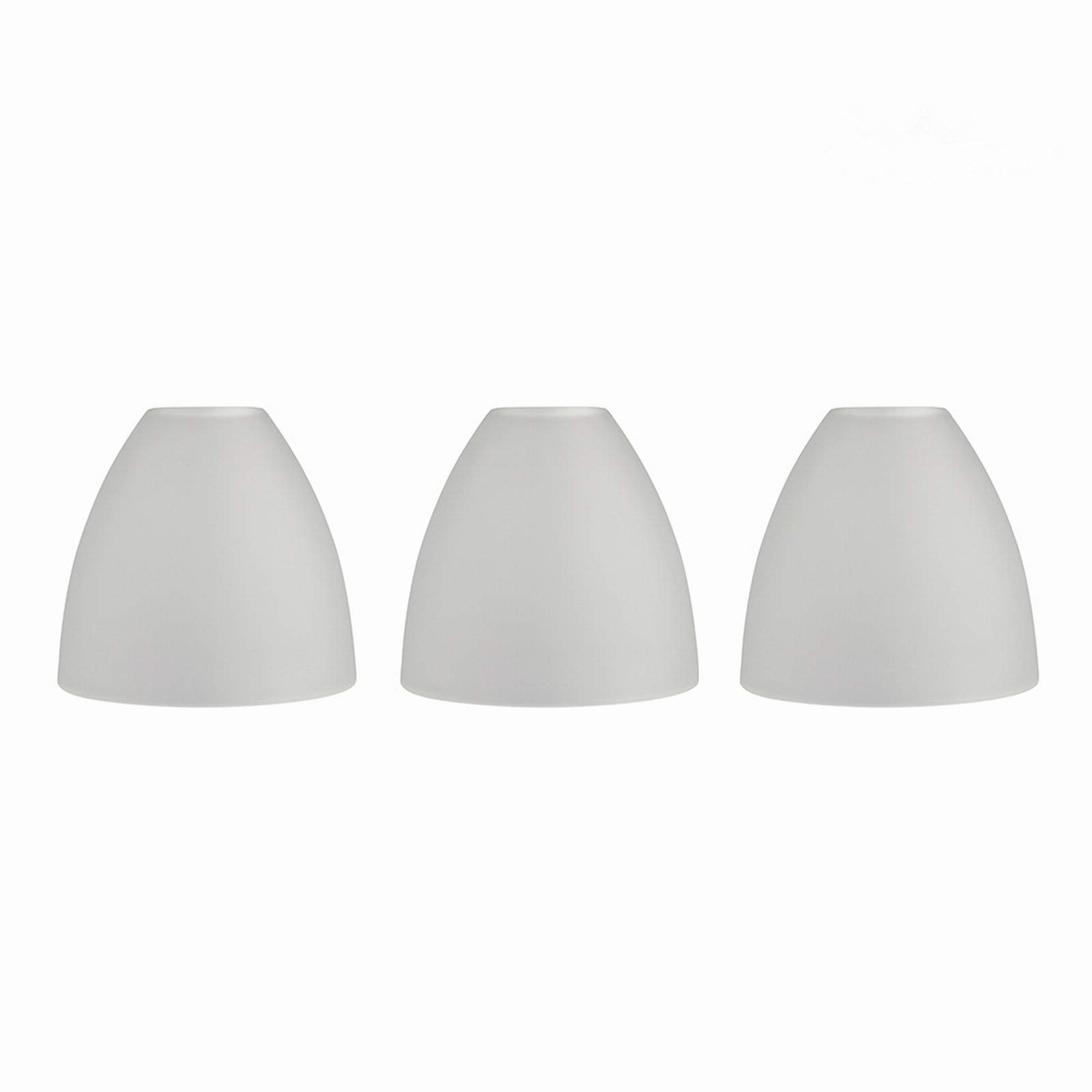 JEUNEU A Set 3 pack White Glass Replacement Lampshade Lamp Shade Height 5.31 inch,Width 5.7 inch(A)