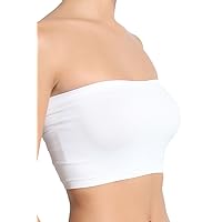 Basic Stretch Layering Seamless Tube Bra Cropped Top Casual Bandeau Juniors
