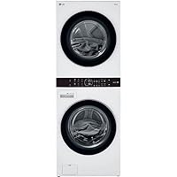 LG WKG101HWA Front Load White Stacked Unit with 4.5 cu. ft. Washer & 7.4 cu. ft. Dryer