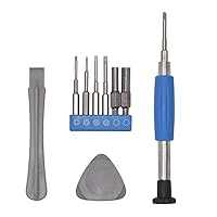 Gamebit Screwdriver Set 4.5mm 3.8mm and Triwing Security Bits 10 in 1 for Nintendo Switch N64 NES SNES Gamecube Gameboy and Game Cartridges