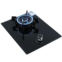 18 Inches Gas Stove Built-in Single Burners, Portable Gas Cooktop LPG/NG Dual Fuel for RVs, Outdoor, Apartments