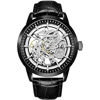 Pagani Design 1638 Men's Watch 43 mm Skeletonised Automatic Men's Watch with Sapphire Glass Case Stainless Steel Case Leather Strap Luxury Sports Watch