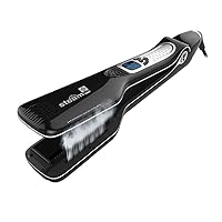 Professional Steam Hair Straightener, Electric Fast Steam Hair Brush Ceramic Flat Iron, with Upgrade Anti-Static Infrared Technology and Digital Controls Suitable for All Hair Types