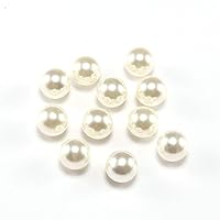 3/4/5/6/8/10/12/14 mm NO Hole Pearls Loose Beads ABS Imitation Pearl Beads Plastic Acrylic Beads for Jewelry Making Accessories 20 Colors (Beige, 4mm*300pcs)