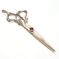 6.0 inch Japanese professional hair clipper rose gold high hardness sharp 440c hairdresser hair