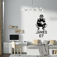Large Sports Wall Decals with Baseball Player in Equipment - Baseball D?cor for Boys Room Furniture Windows Cars - Custom Wall Decals with Personal Name