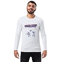 Men Fashion Long Sleeve Shirt Funky Party with me Astronauts