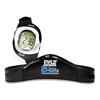 Pyle Sports Ladies Heart Rate Monitor with Calorie and Fat Burned, 50 Lap Chronograph, Black