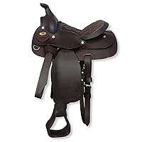 Youth Child Pony Miniature Premium Leather Western Barrel Racing Trail Equestrian Horse Saddle Size 10-12-/A1140