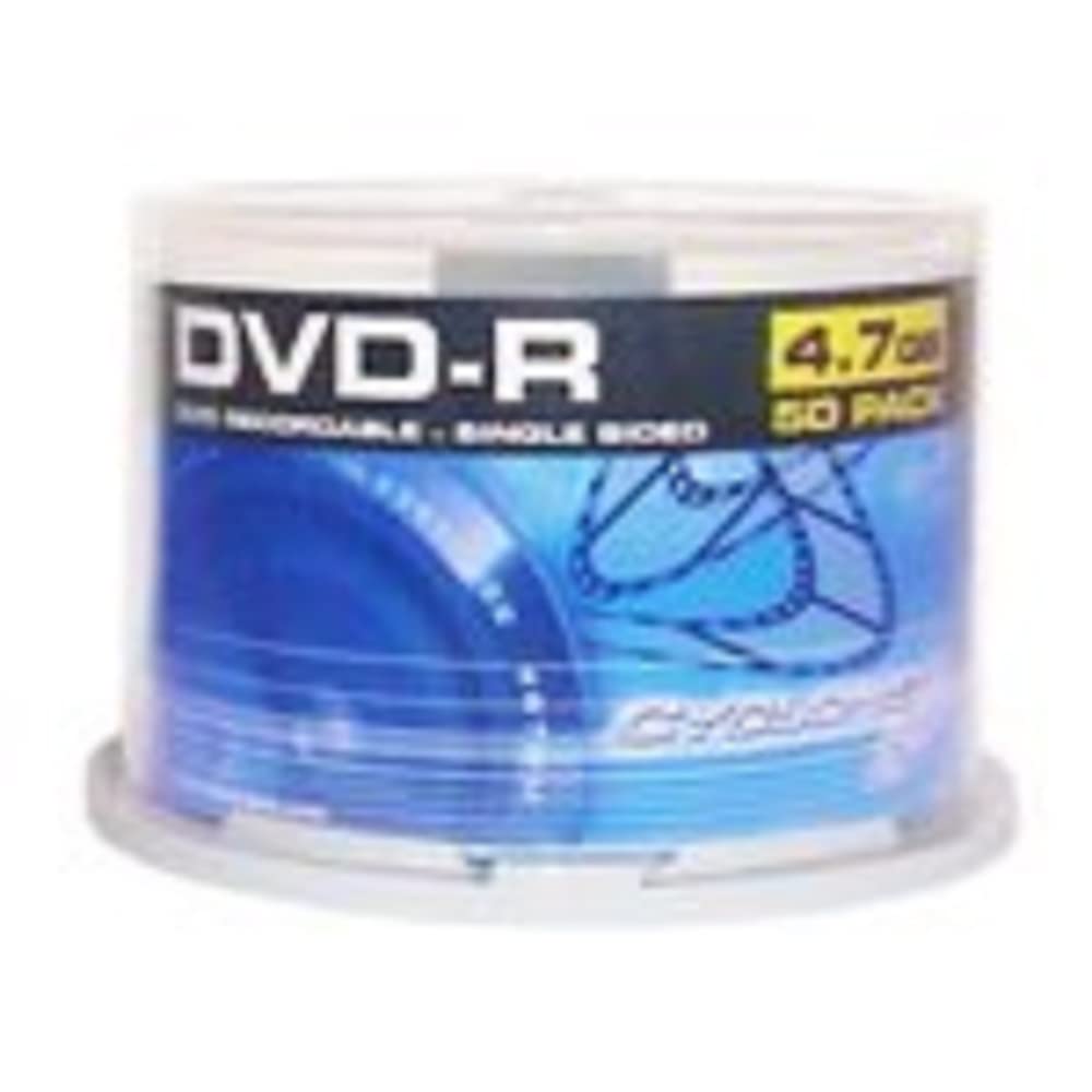 CD Cyclone 50PK DVDr 2X 4.7GB Media Cake Box 2 Hours of Video