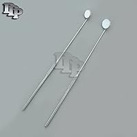 Set of 2 LARYNGEAL BOILABLE Hygiene Dental Mirrors with Handle #3#4 (DDP Quality)