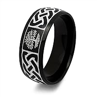 Tungsten Wedding Ring Tree of Life Celtic Ring for Men and Women Personalized Ring Anniversary Ring Promise Ring TCR735