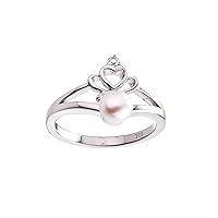 RKGEMS 925 Sterling Silver Pearls And White Topaz Gemstones Gift For Mom
