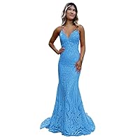 Sparkly Sequin Prom Dresses Mermaid Glitter Long Formal Party Dress for Women HO001