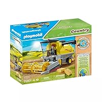 Playmobil Combine Harvester Toy - 71267 Country Play Set with Removable Cabin and Movable Rotors