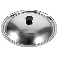 BESTOYARD Wok Lid, 13 Inch Universal Lid Stainless Steel Pan Lid Frying Pan Cover, Cookware Lid Cooking Pan Lid Replacement Skillet Lid with Round Knob for Pan Cover
