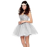Women's Sparkly Short Homecoming Dresses Sweetheart Beaded Prom Dress Party Cocktail Gown