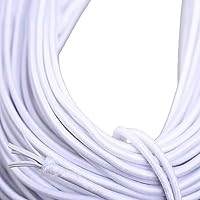 2mm Elastic Cord Polyester Beading Thread Drawstring Stretch String for Sewing Beaded Handicrafts 50 Yards-White