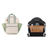 Itzy Ritzy Toddler Backpack with Adjustable Straps & Stroller Caddy/Organizer with Zippered Pocket & Adjustable Straps