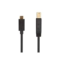 Monoprice USB 3.0 Type-C to Type-B Cable - For Data Transfer, 32AWG, 1.5 Feet, Black - Select Series