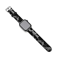 Black White Chess Silicone Strap Sports Watch Bands Soft Watch Replacement Strap for Women Men