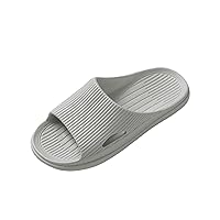 Mens Open Toe Slippers Size 12 Slippers Flat Solid Color Stripe Home Slippers Indoor Slippers Men