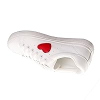 Men Women Heart-Shaped Trainers Running Shoes Sports Sneakers Walking Outdoor Gym Athletic,White-43 EU