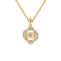 Certified Cross Round Style Pendant Necklace in 18K White/Yellow/Rose Gold Pendant & 18K Gold Chain with Round Natural Diamond Necklace for Women | Engagement Jewelry for Her (0.33 Ct, IJ, I1-I2)