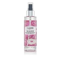 I Love Glazed Raspberry Scented Body Mist, Formulated With Natural Fruit Extracts Which Offer a Burst of Fragrance, FastDrying Refreshment Throughout the Day, VeganFriendly 150ml