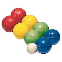 Bocce Sets - Backyard + Beach Bocce Ball Sets - (8) Outdoor Balls + (1) Pallino - Adult + Family Bocce Sets