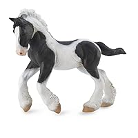 CollectA Gypsy Foal Black & White Piebald Horse Toy