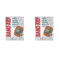 Band-Aid Brand Pro Heal Adhesive Bandages with Hydrocolloid Gel Pads, Extra Large Clinically Tested Waterproof Bandages for Better Healing of Minor Wounds, Sterile First Aid Bandages, 5 ct (Pack of 2)