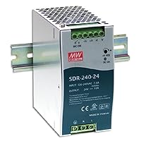 Mean Well SDR-240-48 Power Supply, AC to DC DIN-Rail, 240 W, 48 Volt, 5 Amp, 240 Watt, 2.5