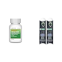 HealthCareAisle Allergy Relief Cetirizine Hydrochloride 10mg 500 Tablets & DenTek Tongue Cleaner Fresh Mint 2 Pack