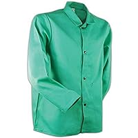 MAGID 1830-XS SparkGuard Green Flame Resistant Standard Weight Jacket, Cotton Sateen