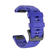 HAZELS Silicone Quick Release Watchband for Garmin Fenix 7X 7 7S Watch Easyfit Wrist Band Strap for Fenix 6 Pro Watch 26 22MM Strap (Color : Lake Blue, Size : 26mm Fenix 5X 3 3HR)