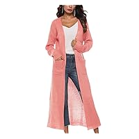 European Women Long Cardigan Plus Size Thick Kimono Long Sleeve Sweater Loose Asymmetrical Hem Outerwear