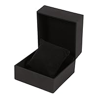 Akozon 1Pc New Black PU Leather Watch Present Gift Display Case Bracelet Bangle Jewelry Storage Box for Home Use, Multifunctional Accessory