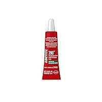 Loctite 290 Threadlocker for Automotive Pre-Assembled Fasteners: Medium-Strength, High-Temp, Anaerobic, Works on All Metals | Green, 6 ml Tube (PN: 37423-487234)