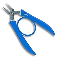 ANEX Chain Nose Pliers for Jewelry Making Flat Nose, Professional Jewlery Pliers, Blue, Made in Japan