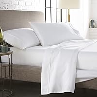 500 Thread Count, 100% Cotton King Sheets Set - 4 Piece Long Staple Cotton Bedding with Sateen Weave - Soft, Luxury & Breathable Sheets Set with 15.5