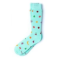 My Favorite Pear Fruity Funky Hipster Novelty Crew Carded Cotton Men's Fruits Food Socks (1 Pair)