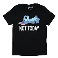 Disney Lilo & Stitch Men's Stitch Lying On His Back Not Today Graphic T-Shirt