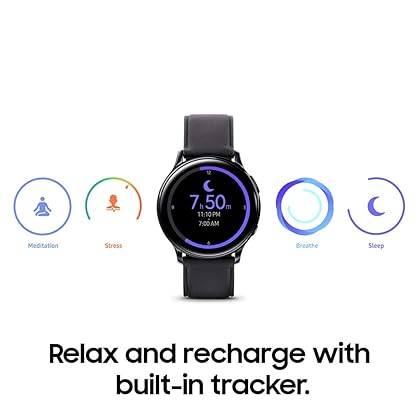SAMSUNG Galaxy Watch Active 2 (44mm, GPS, Bluetooth) Smart Watch with Advanced Health Monitoring, Fitness Tracking, and Long lasting Battery, Silver (US Version)