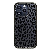 CASETiFY Impact Case for iPhone 15 Pro [4X Military Grade Drop Tested / 8.2ft Drop Protection] - Pattern Prints - Black Transparent Leopard - Clear Black