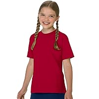 Hanes by Authentic Tagless Boys' Cotton T-Shirt_Deep Red_S