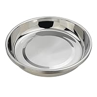 4-Pack Stainless Steel Dinner Plates Dish, Round Plate