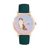 Scottish Fold Cat Watch Ladies 38mm Case 3atm Water Resistant Custom Designed Quartz Movement Luxury Fashionable