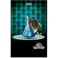 Alice in Wonderland Mia Wasikowska as Alice standing with giant teacup promotional 8 x 10 Inch Photo